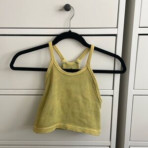 FREE PEOPLE SULFER SPRING HAPPINESS RUNS CROP TANK TOP SIZE XS/S